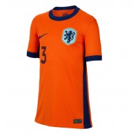 Netherlands Matthijs de Ligt #3 Replica Home Shirt Ladies Euro 2024 Short Sleeve